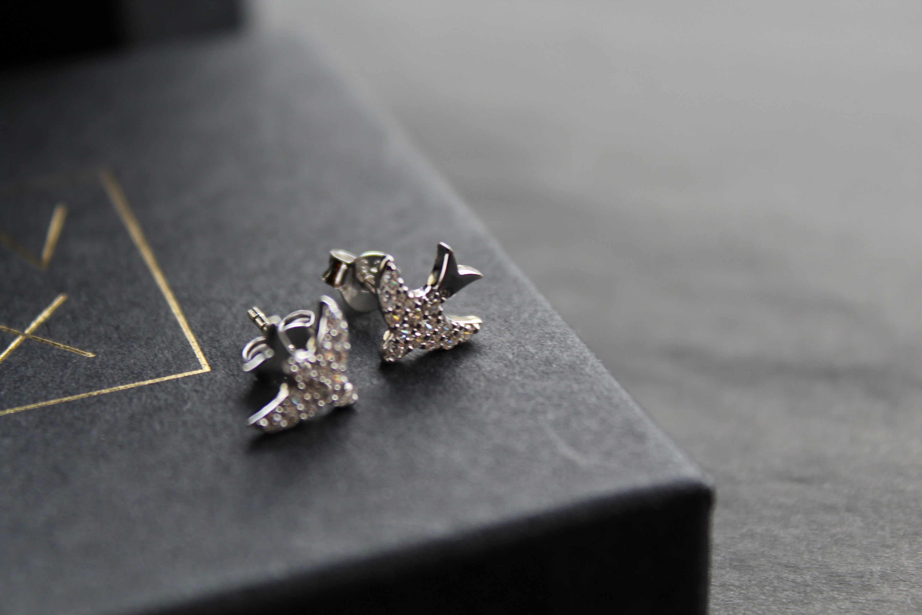 Silver Swift CZ Studs