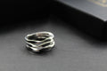 Silver Three Band Twisted Ring