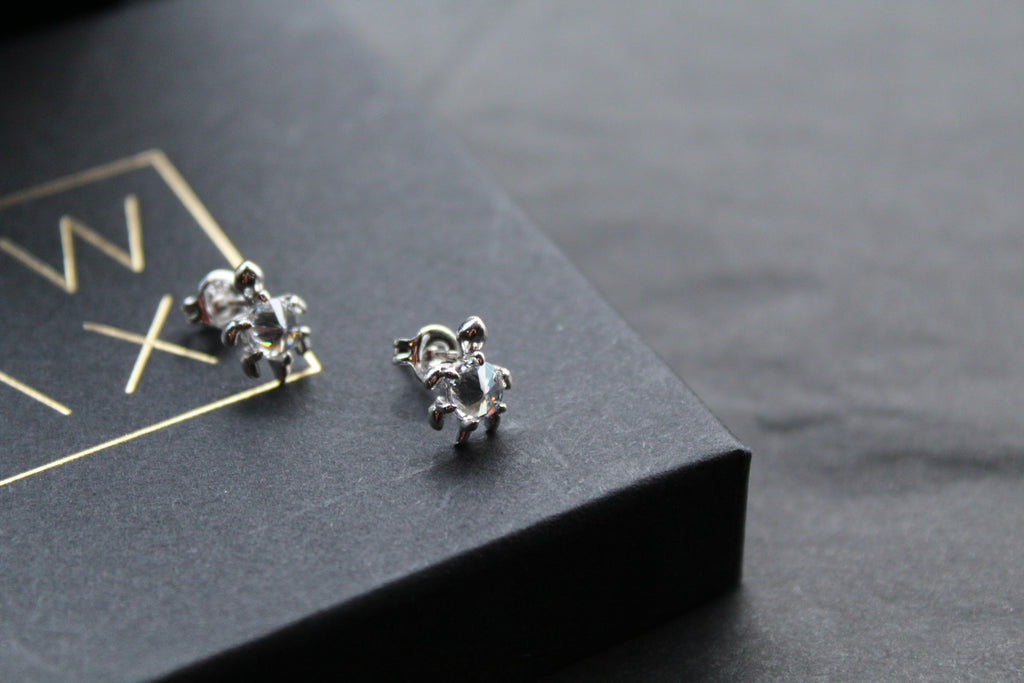 Silver Turtle Studs
