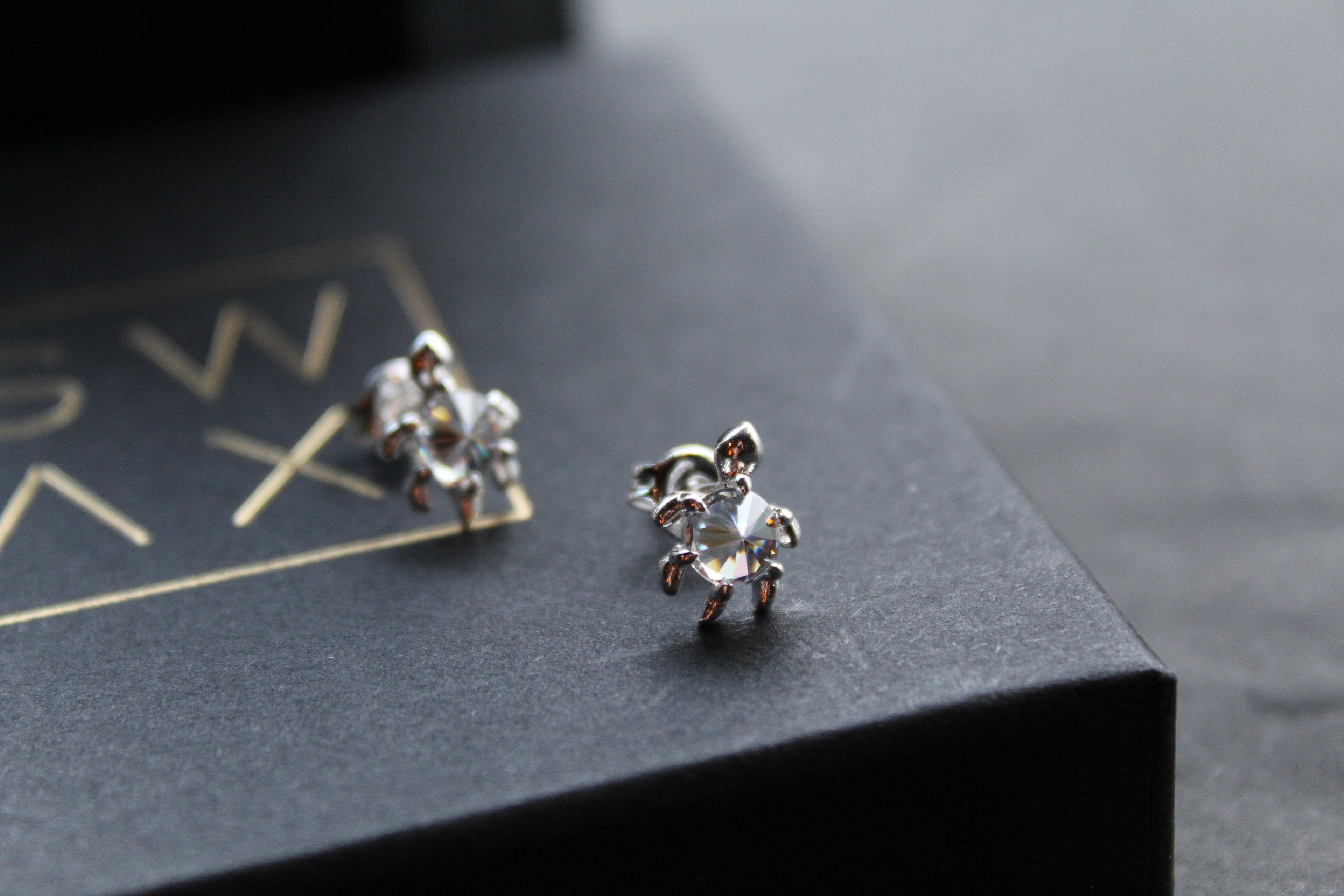 Silver Turtle Studs
