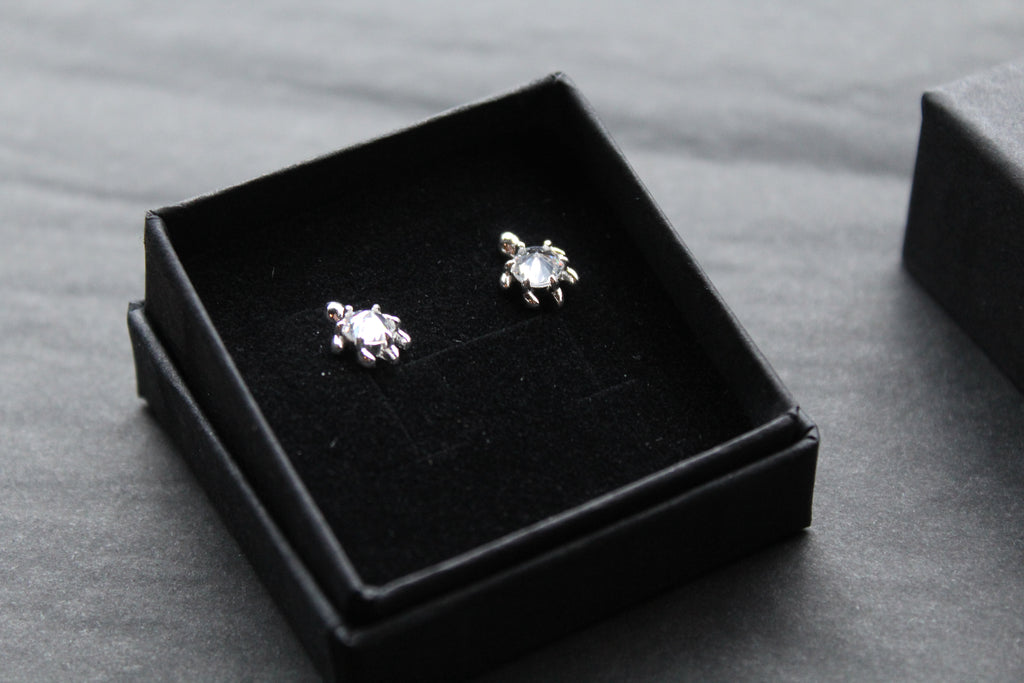 Silver Turtle Studs