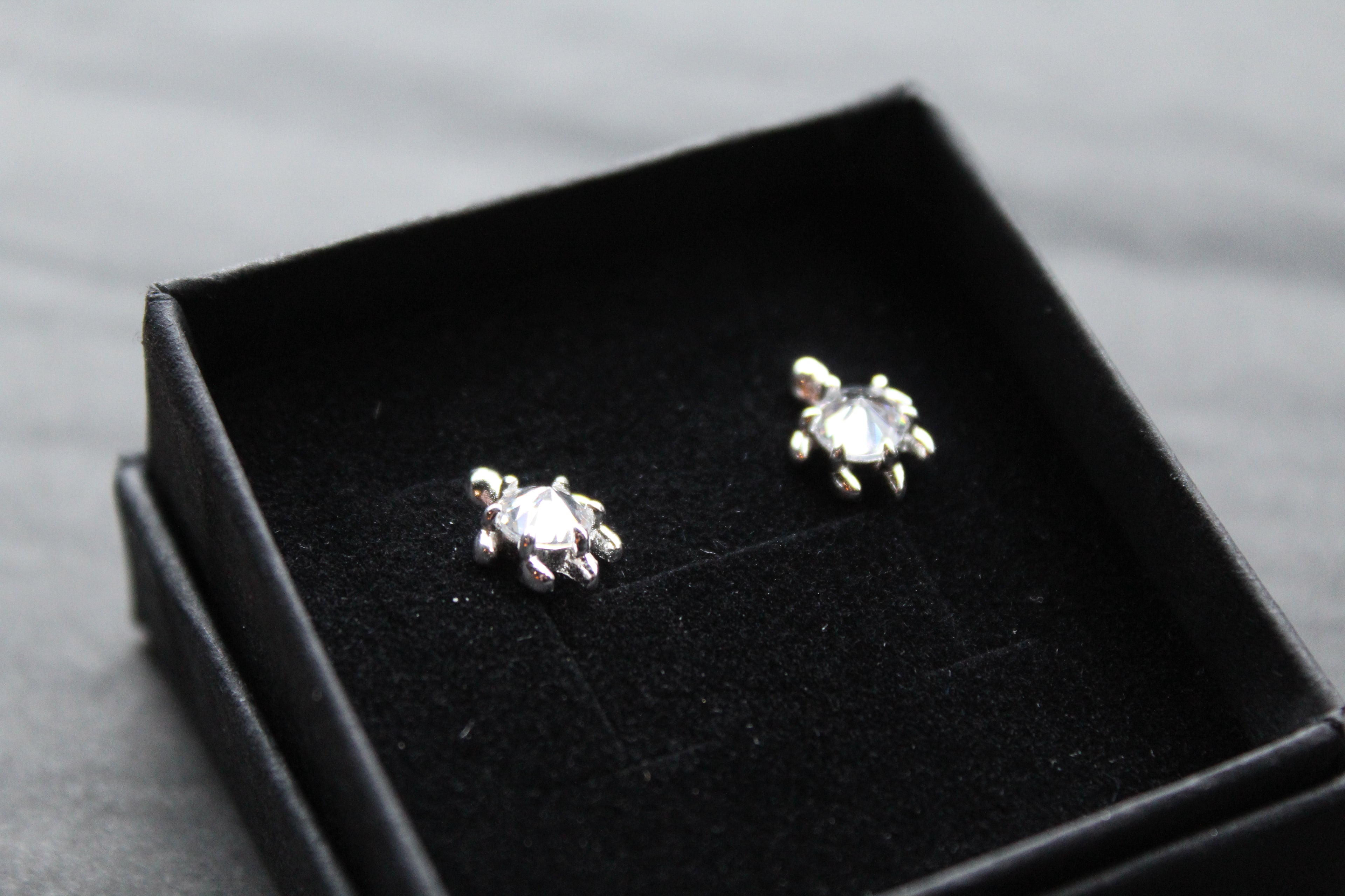 Silver Turtle Studs