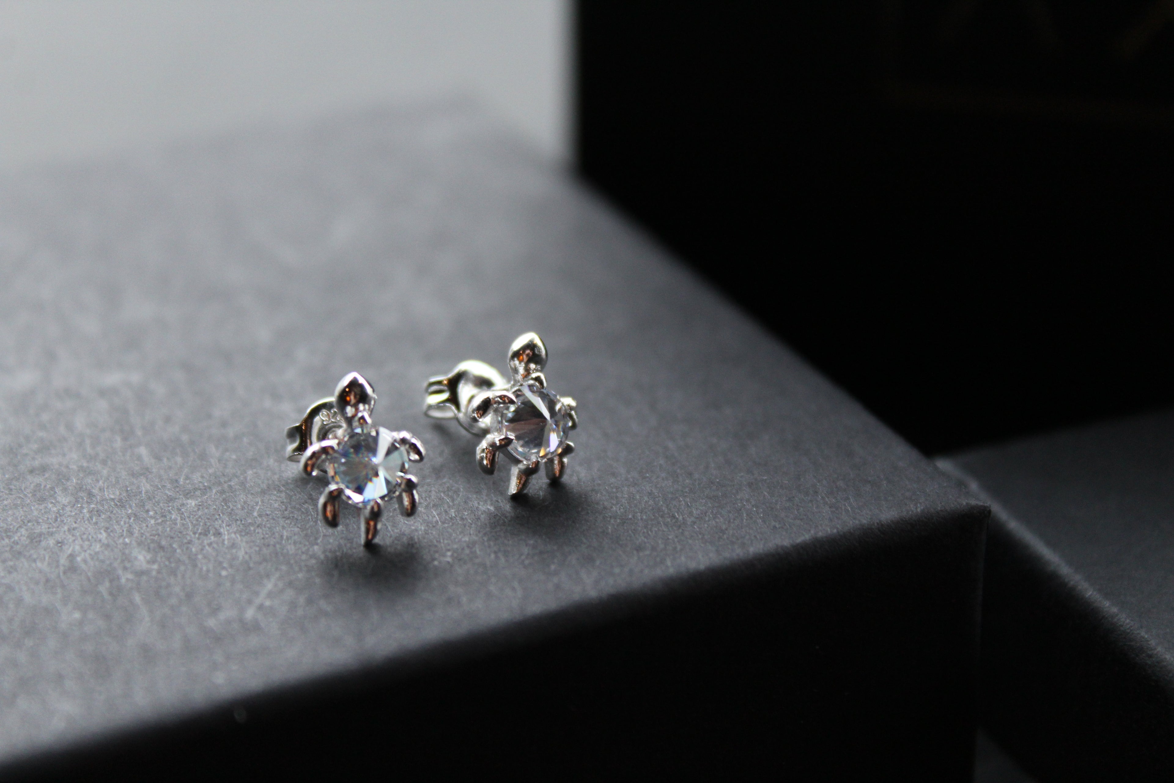Silver Turtle Studs