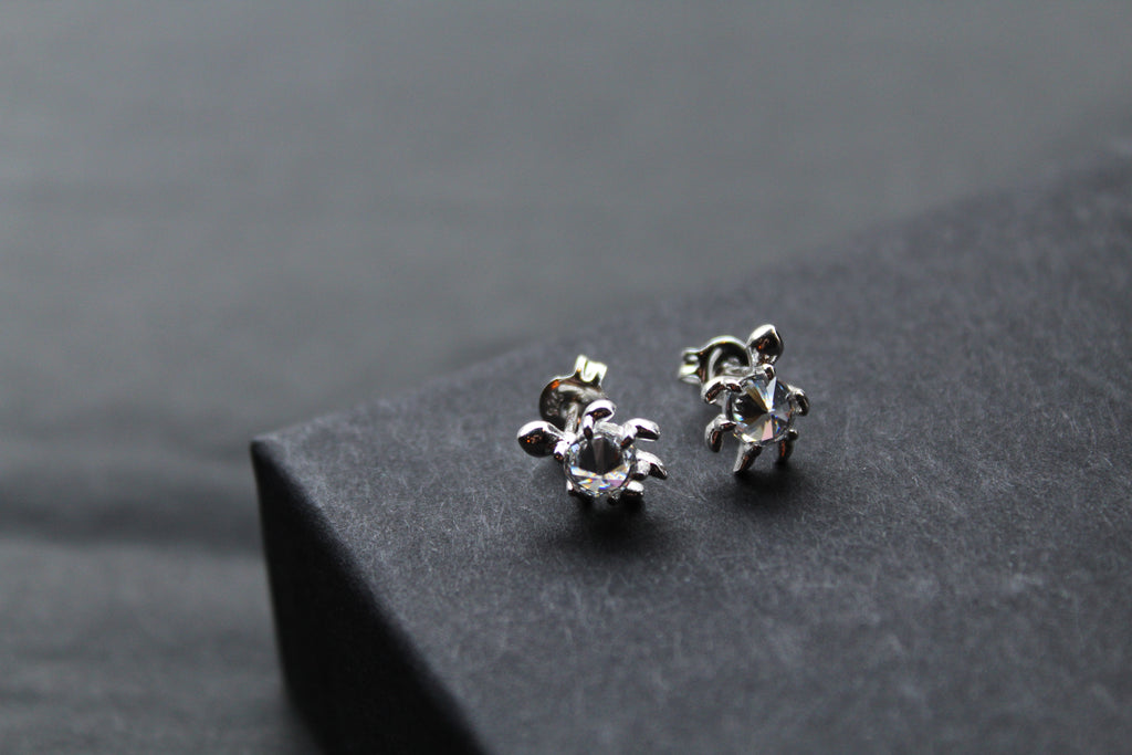 Silver Turtle Studs