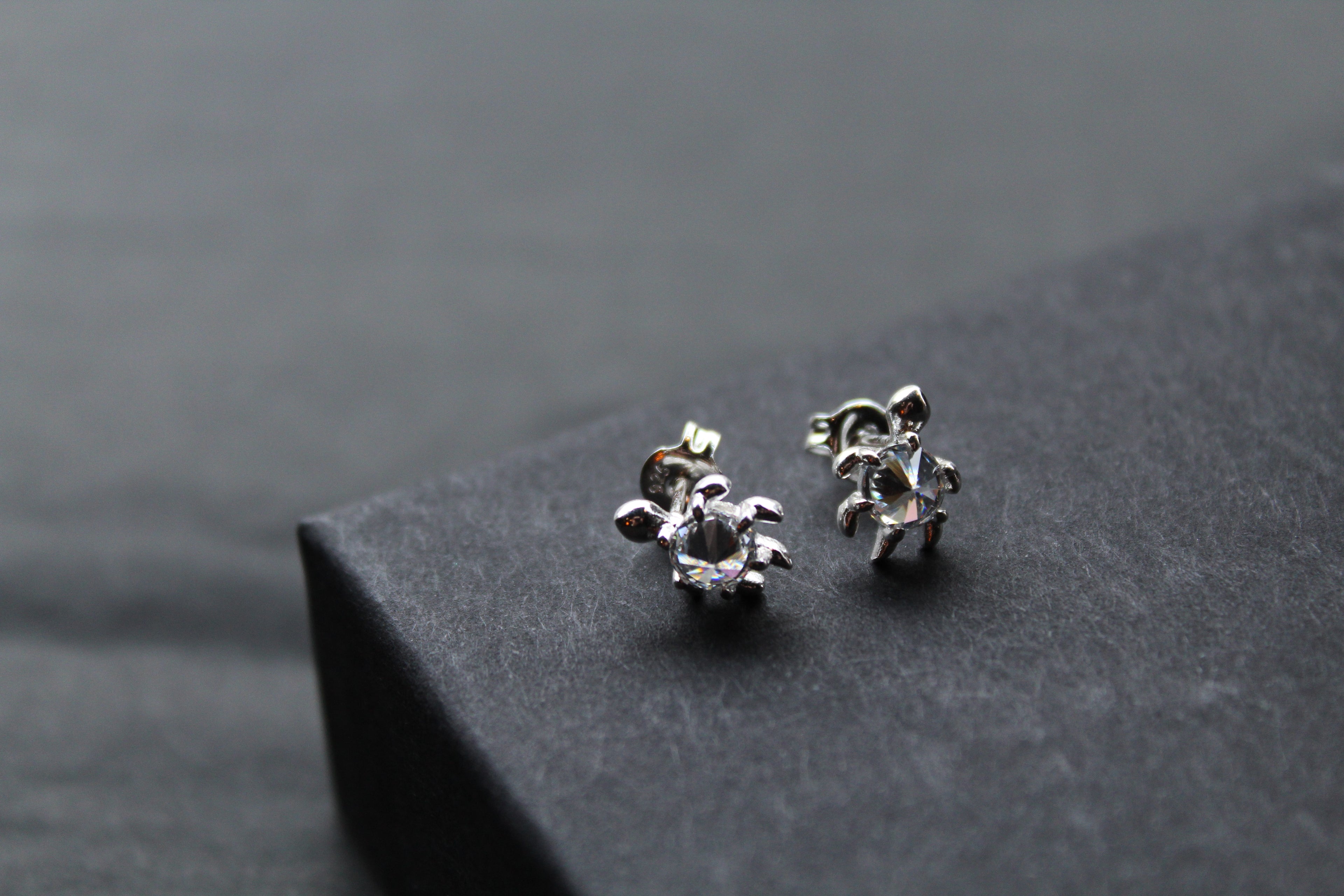 Silver Turtle Studs