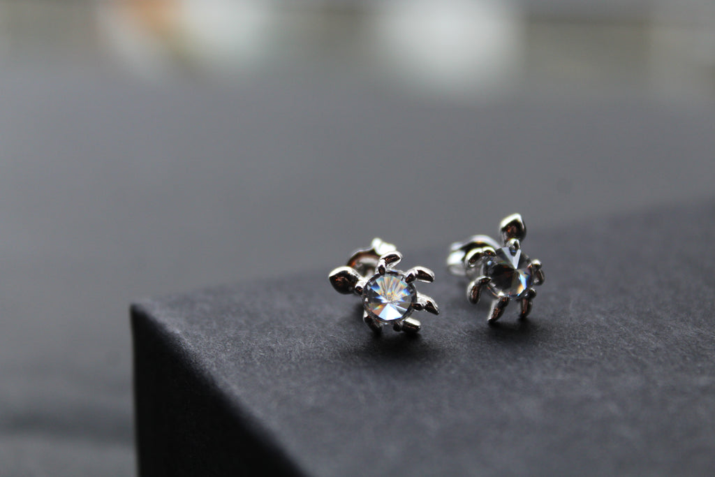 Silver Turtle Studs