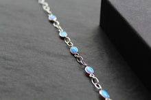 Load image into Gallery viewer, Silver &amp; Blue Opalique Bracelet
