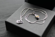 Load image into Gallery viewer, Silver Necklace with Golden Citrine
