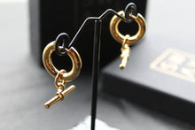 Load image into Gallery viewer, Sky T-Bar Hoops with Hinge Clasp
