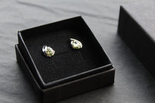 Load image into Gallery viewer, Small Amber Abstract Teardrop Studs
