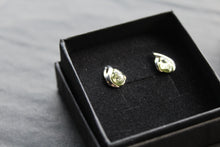 Load image into Gallery viewer, Small Amber Abstract Teardrop Studs
