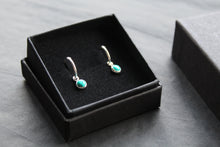 Load image into Gallery viewer, Small Hoops with Turquoise Charms
