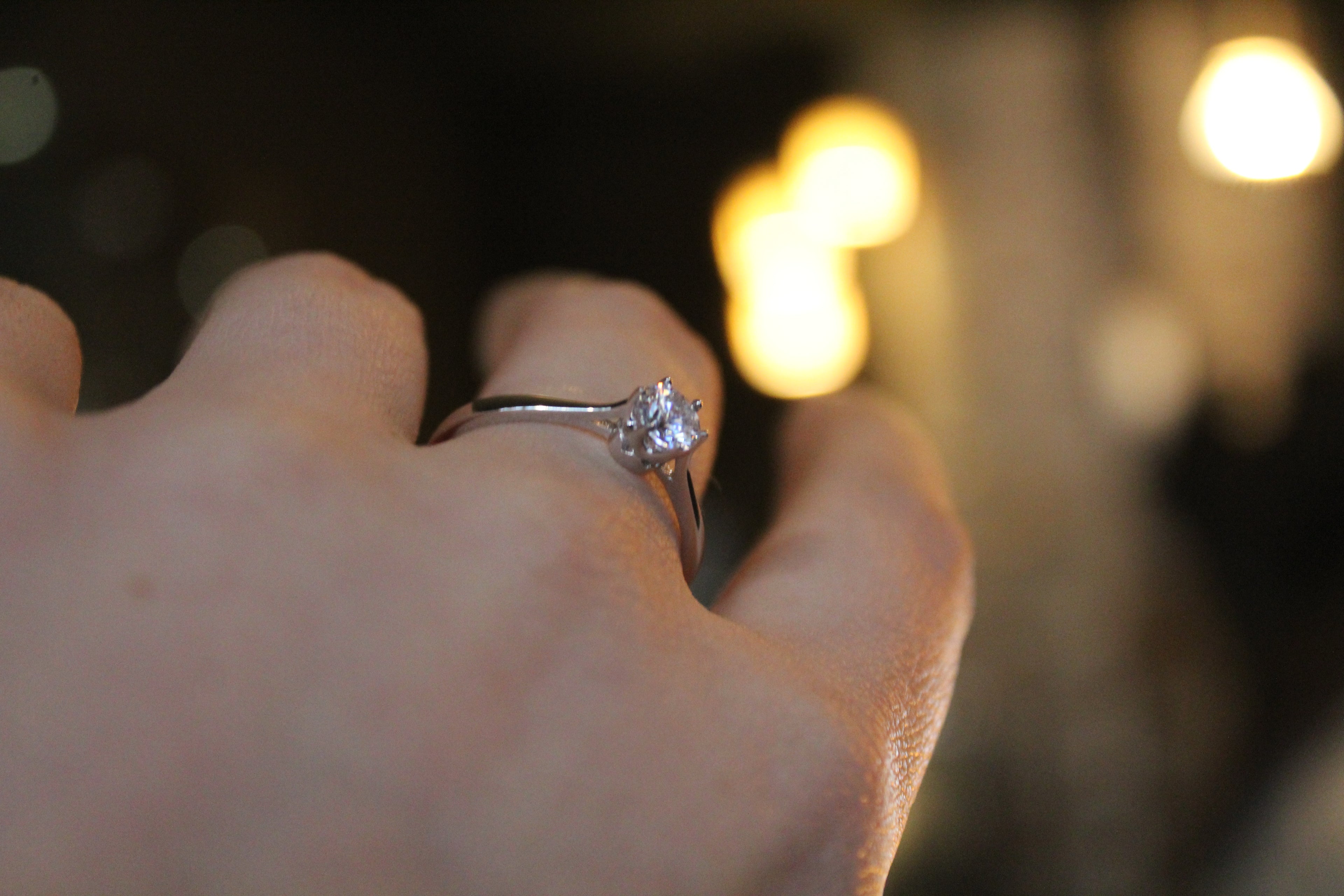 Small Solitaire Silver Ring