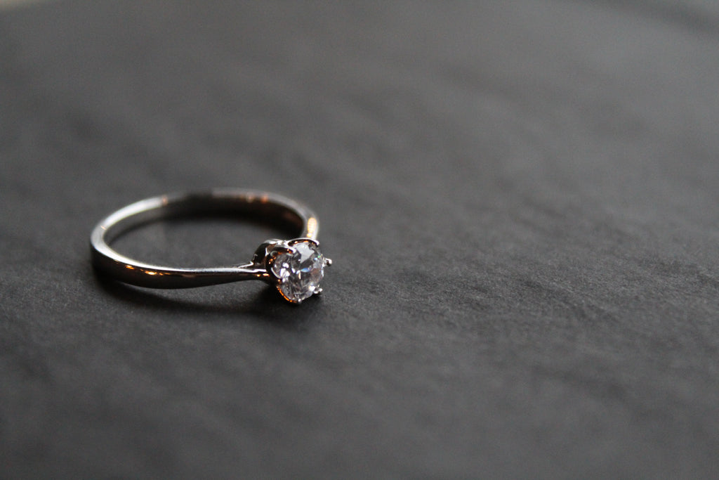 Small Solitaire Silver Ring