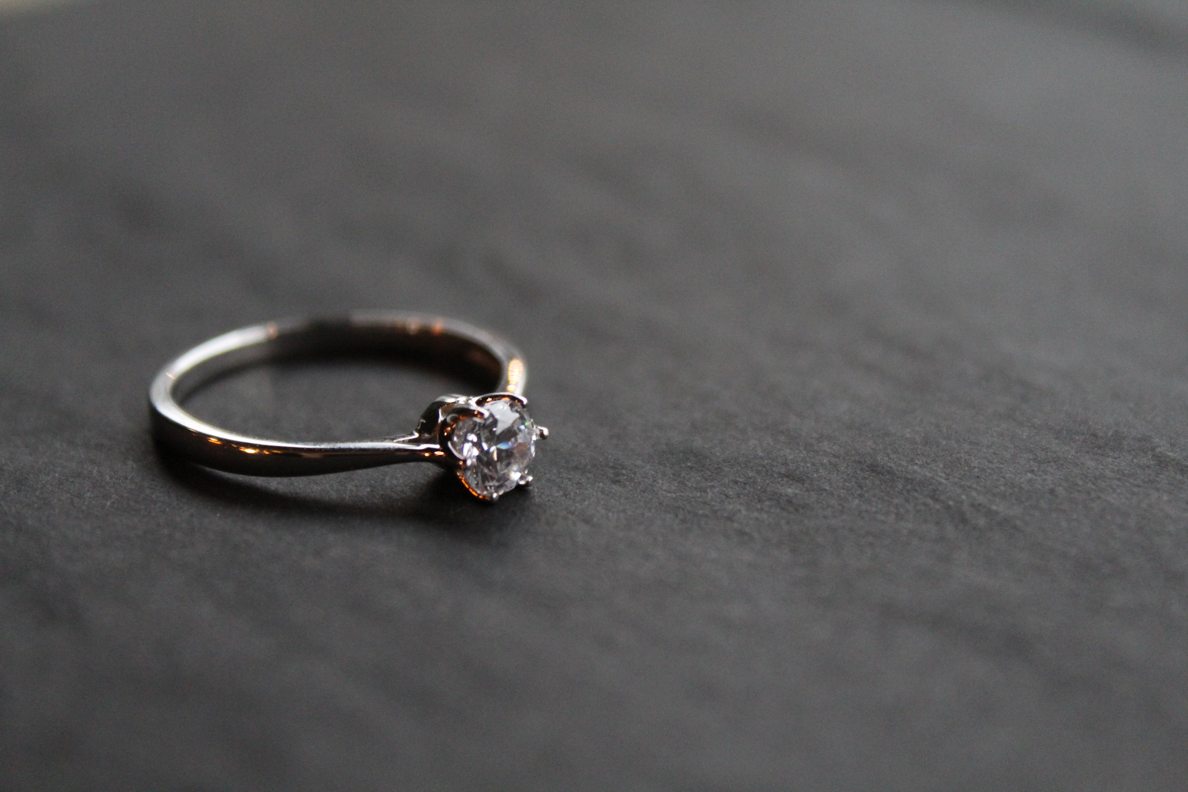 Small Solitaire Silver Ring