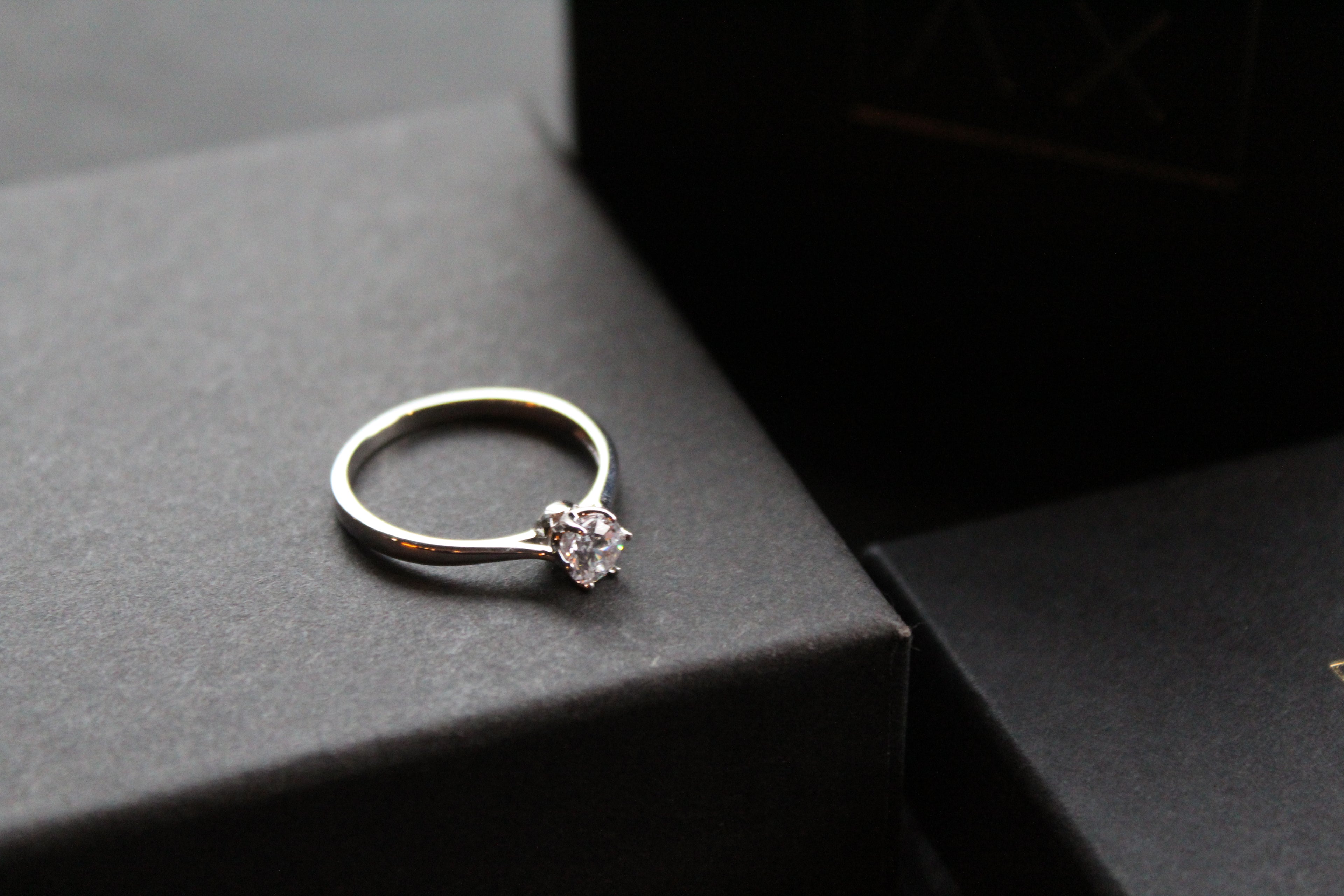 Small Solitaire Silver Ring