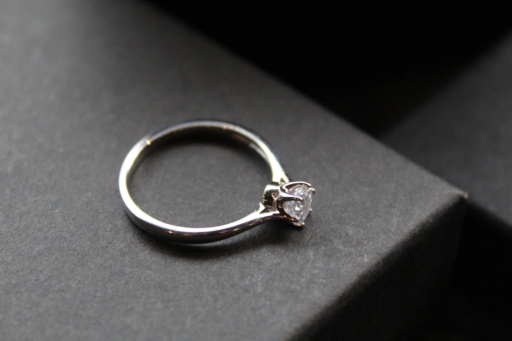 Small Solitaire Silver Ring