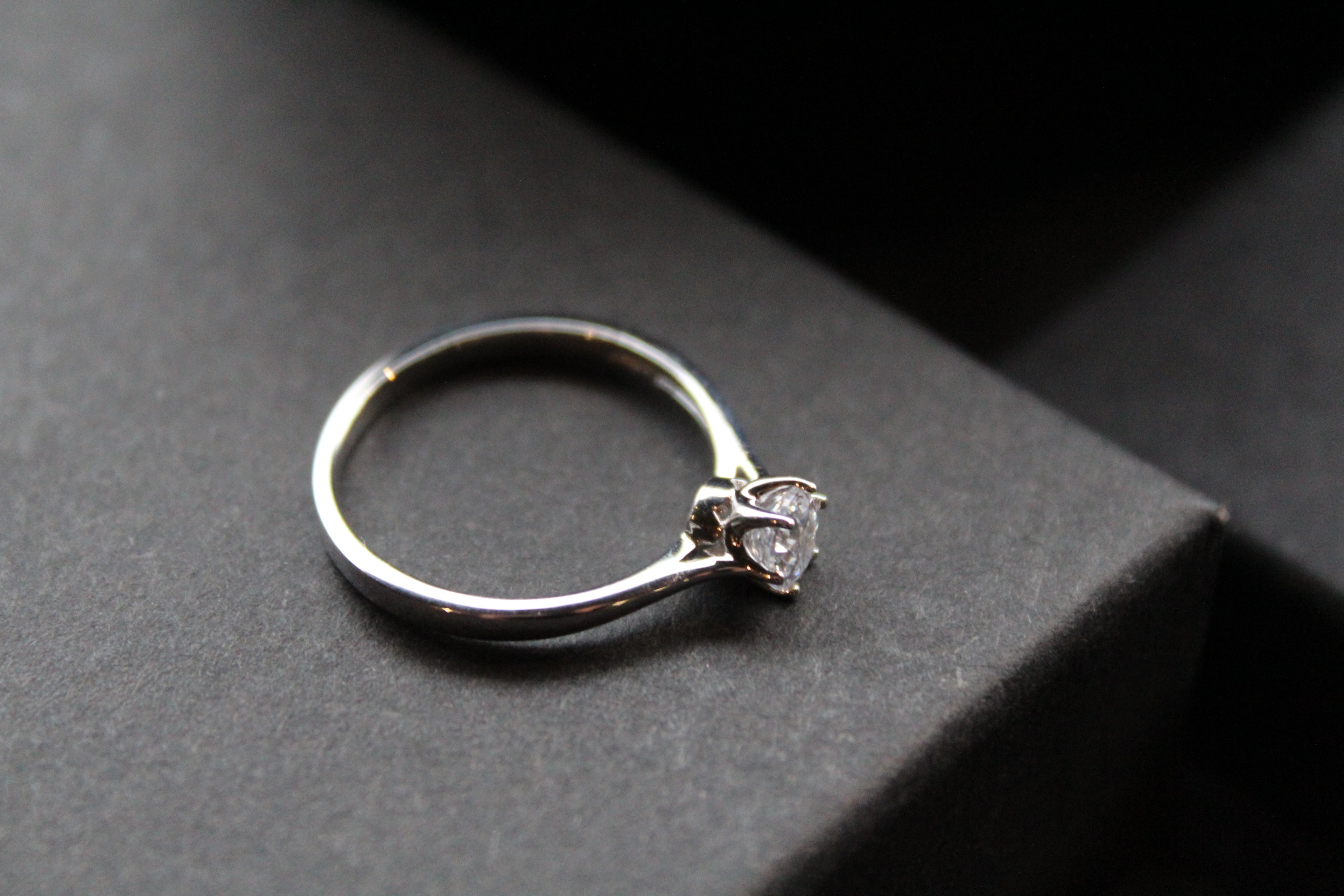 Small Solitaire Silver Ring