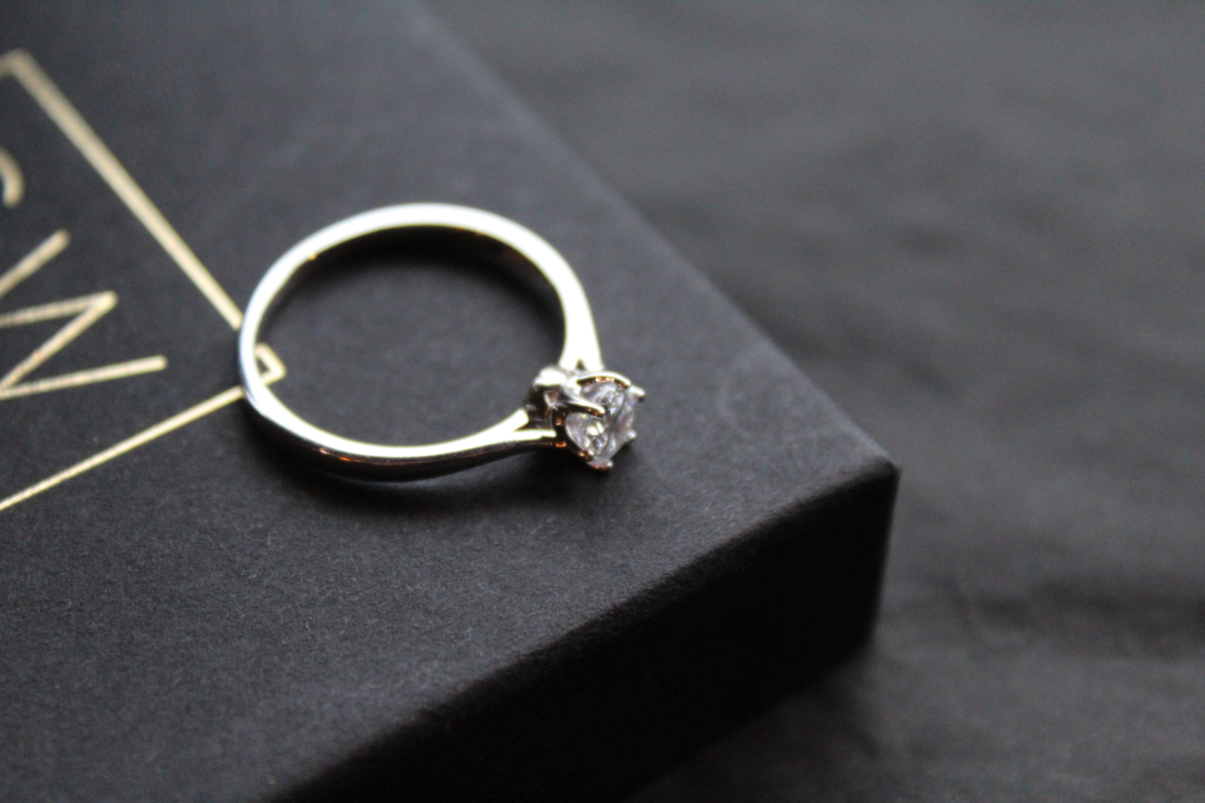 Small Solitaire Silver Ring