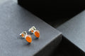 Small Teardrop Carnelian Studs