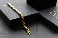 Load image into Gallery viewer, Square Chain Bracelet with Polished Gold IP
