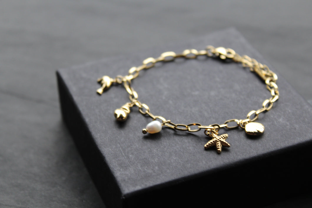 Stainless Steel Beach Inspired Chain Bracelet