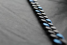 Load image into Gallery viewer, Stainless Steel Bracelet Black and Blue IP
