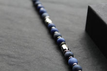 Load image into Gallery viewer, Stainless Steel Bracelet with Steel &amp; Lapis Beads
