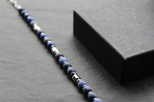 Load image into Gallery viewer, Stainless Steel Bracelet with Steel &amp; Lapis Beads
