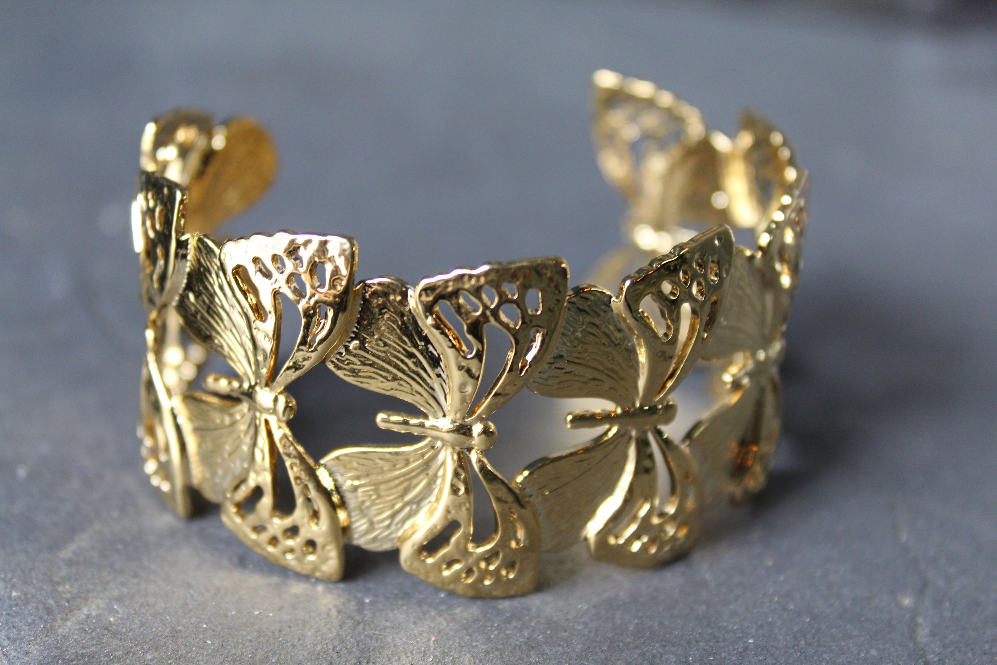 Stainless Steel Butterfly Bangle