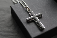 Load image into Gallery viewer, Stainless Steel Cross with Carbon Fibre Center
