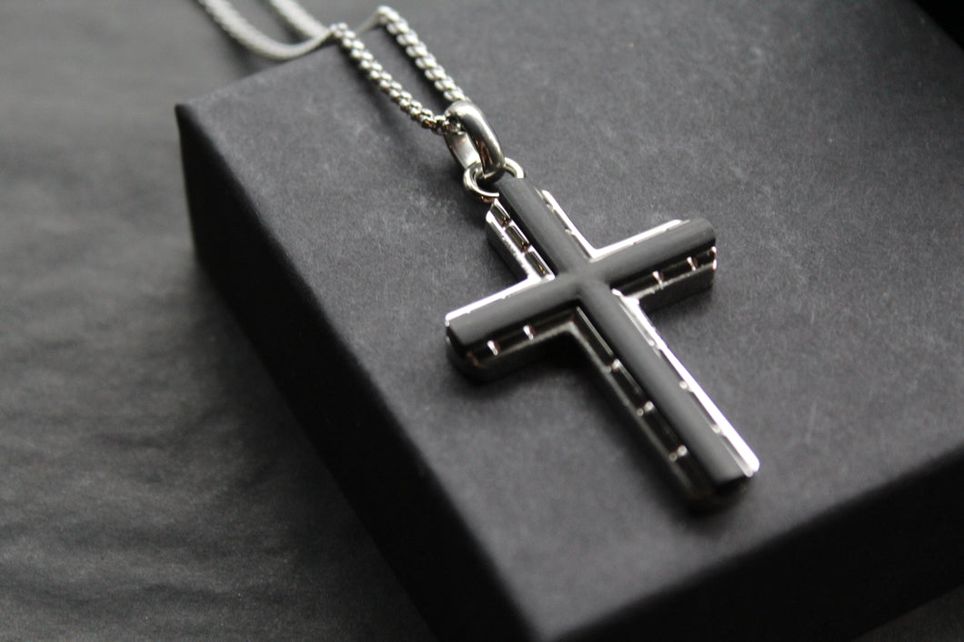 Stainless Steel Cross with Carbon Fibre Center