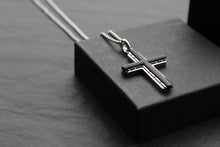 Load image into Gallery viewer, Stainless Steel Cross with Carbon Fibre Center
