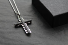 Load image into Gallery viewer, Stainless Steel Cross with Carbon Fibre Center
