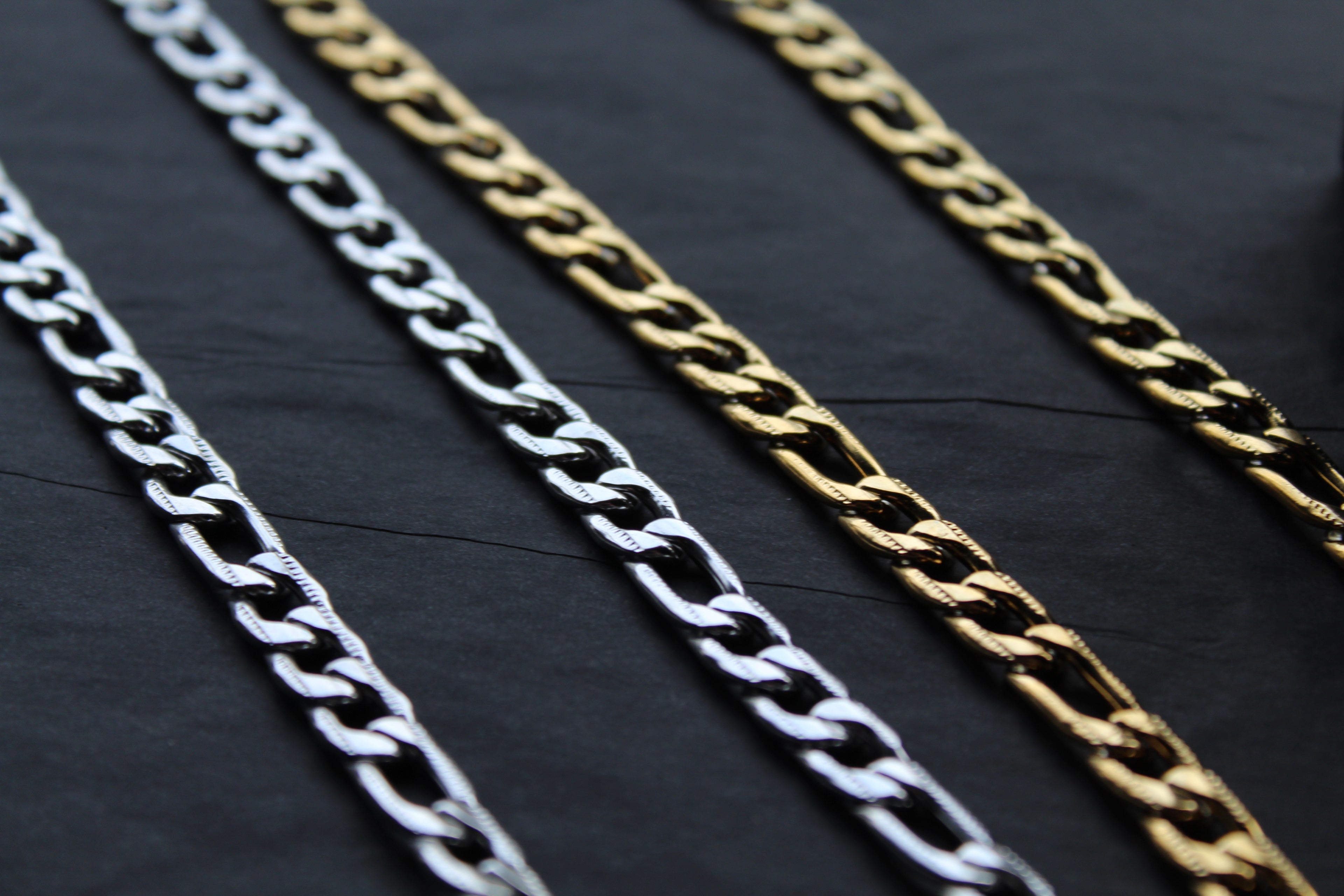 Stainless Steel Etched Curb Chain