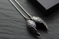 Stainless Steel Fallen Angel Wing Necklace