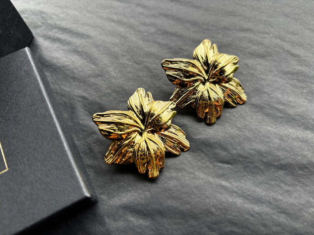Stainless Steel Flower Earrings