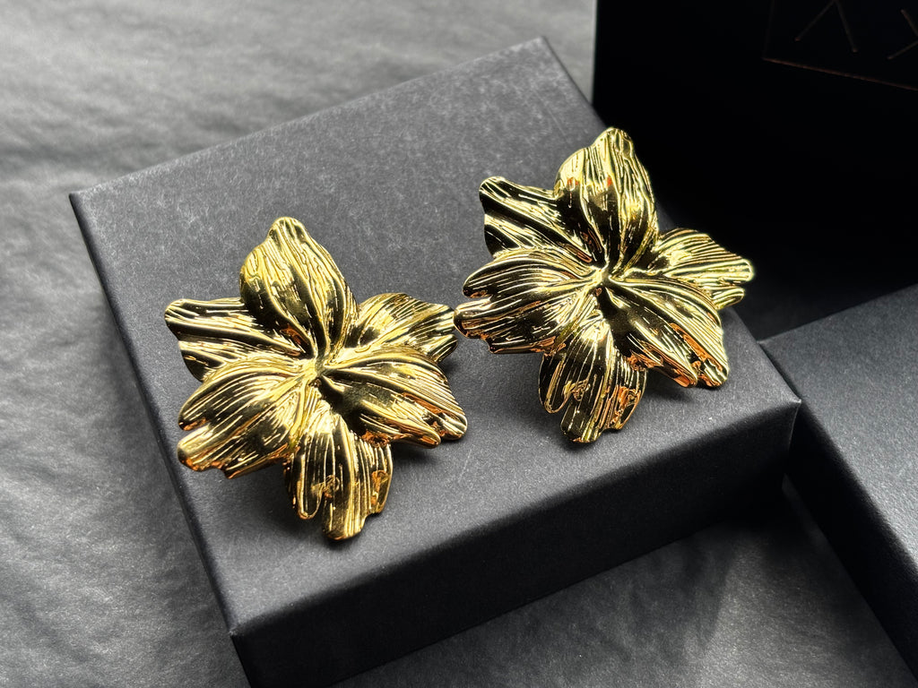 Stainless Steel Flower Earrings
