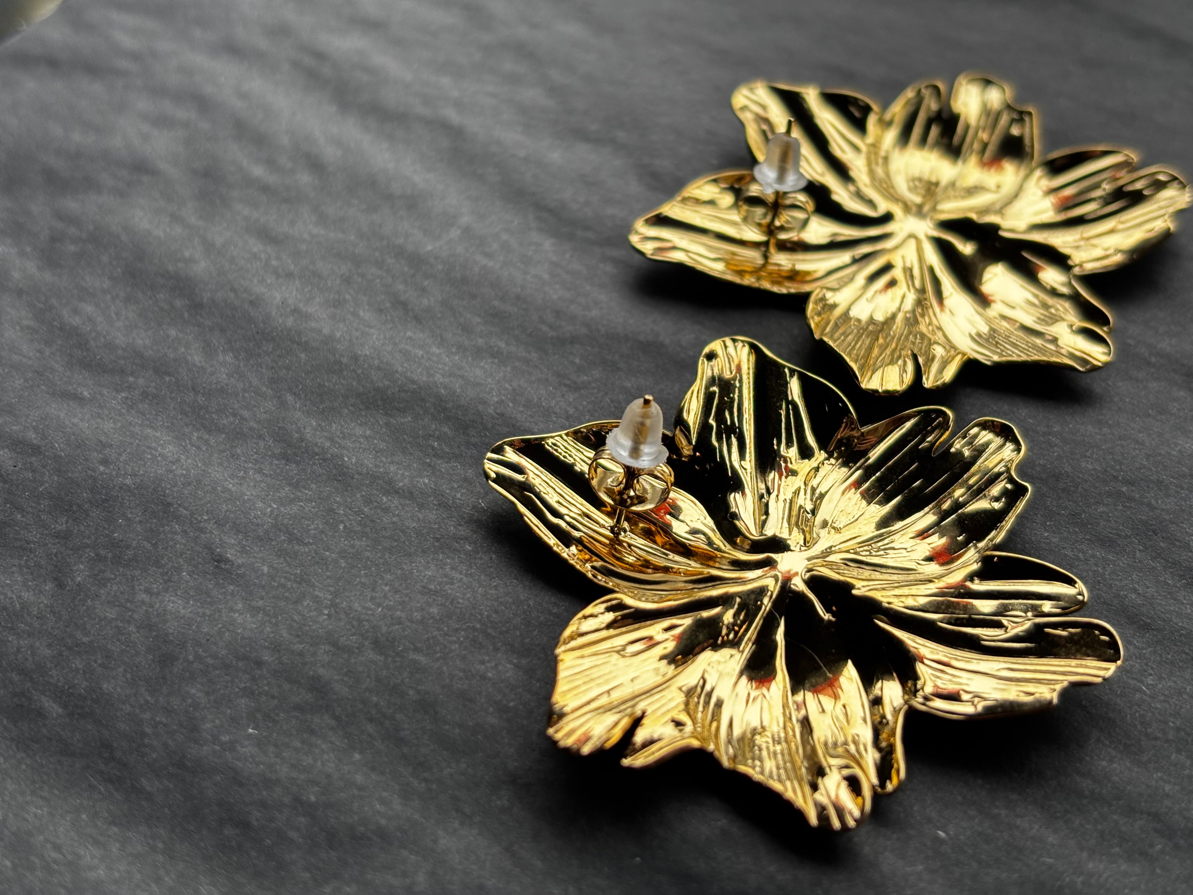 Stainless Steel Flower Earrings