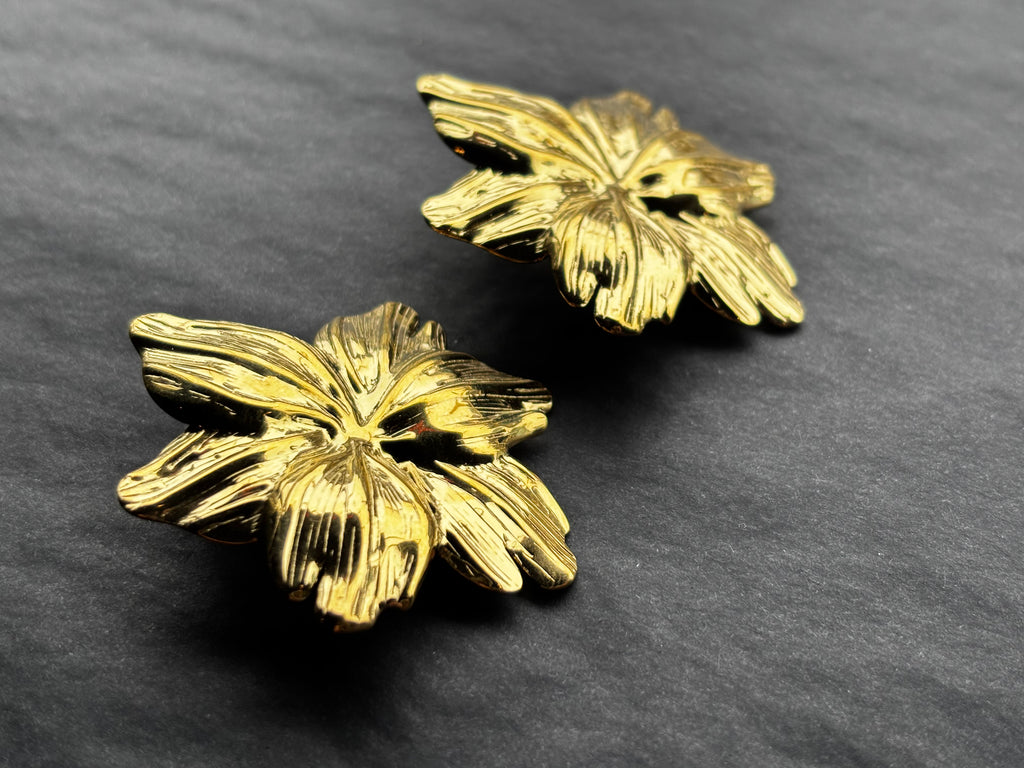 Stainless Steel Flower Earrings