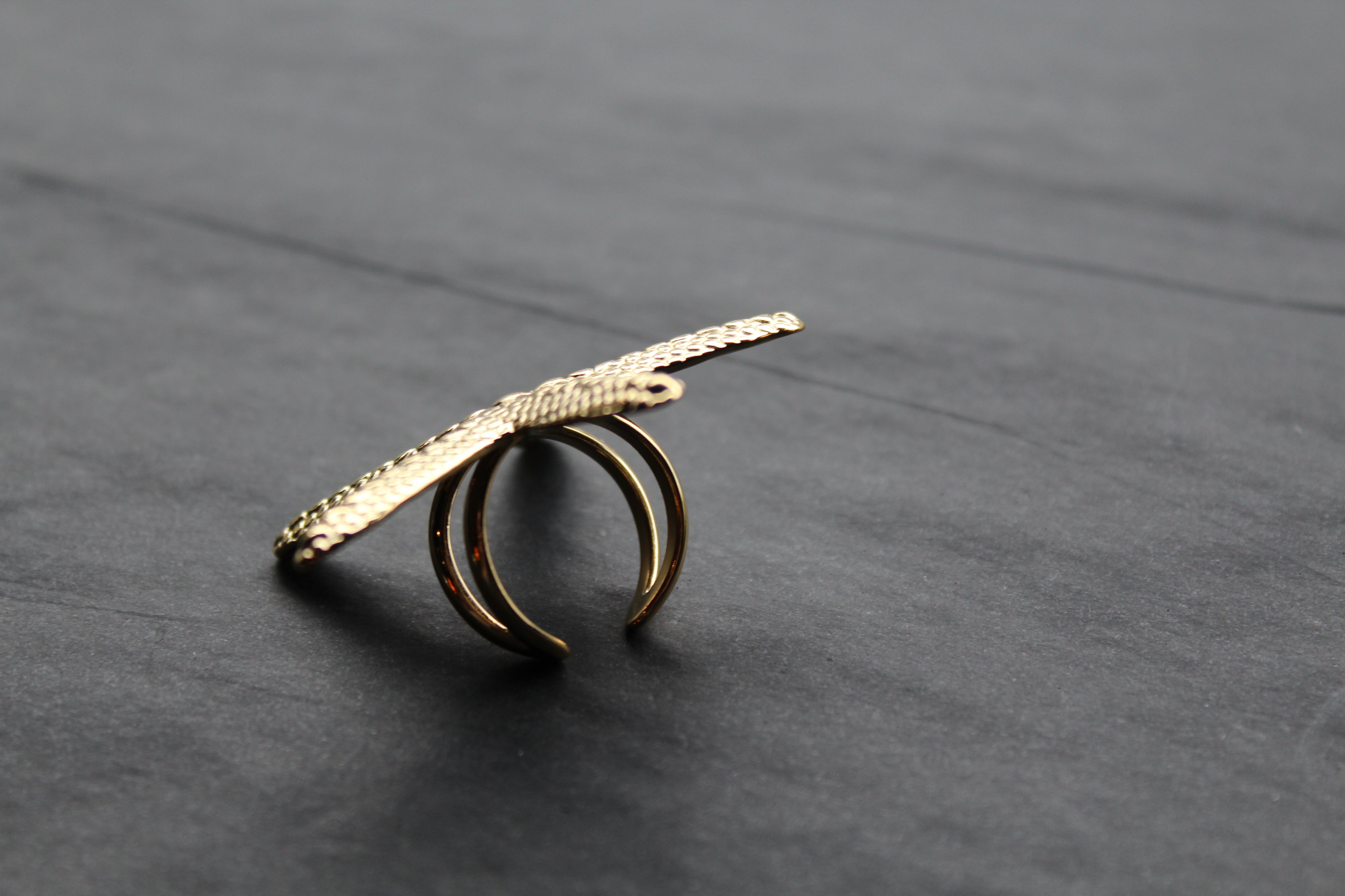 Stainless Steel Gold Starfish Ring