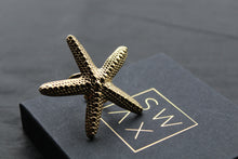 Load image into Gallery viewer, Stainless Steel Gold Starfish Ring
