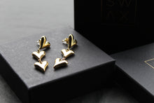 Load image into Gallery viewer, Stainless Steel Heart Drop Earrings
