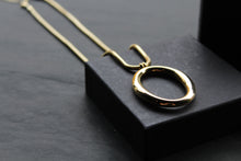 Load image into Gallery viewer, Stainless Steel Hoop &amp; Snake Chain Necklace
