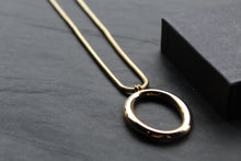 Load image into Gallery viewer, Stainless Steel Hoop &amp; Snake Chain Necklace
