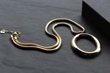 Load image into Gallery viewer, Stainless Steel Hoop &amp; Snake Chain Necklace
