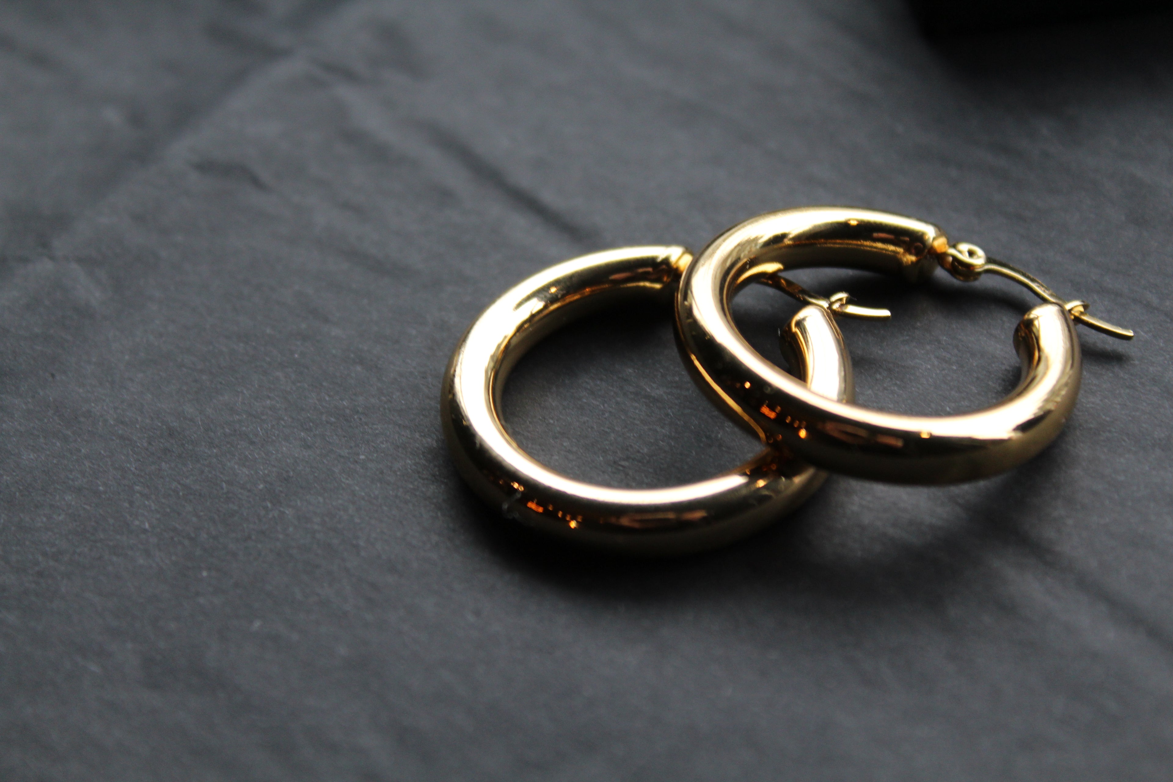 Stainless Steel Large Hoops with 18ct Gold PVD