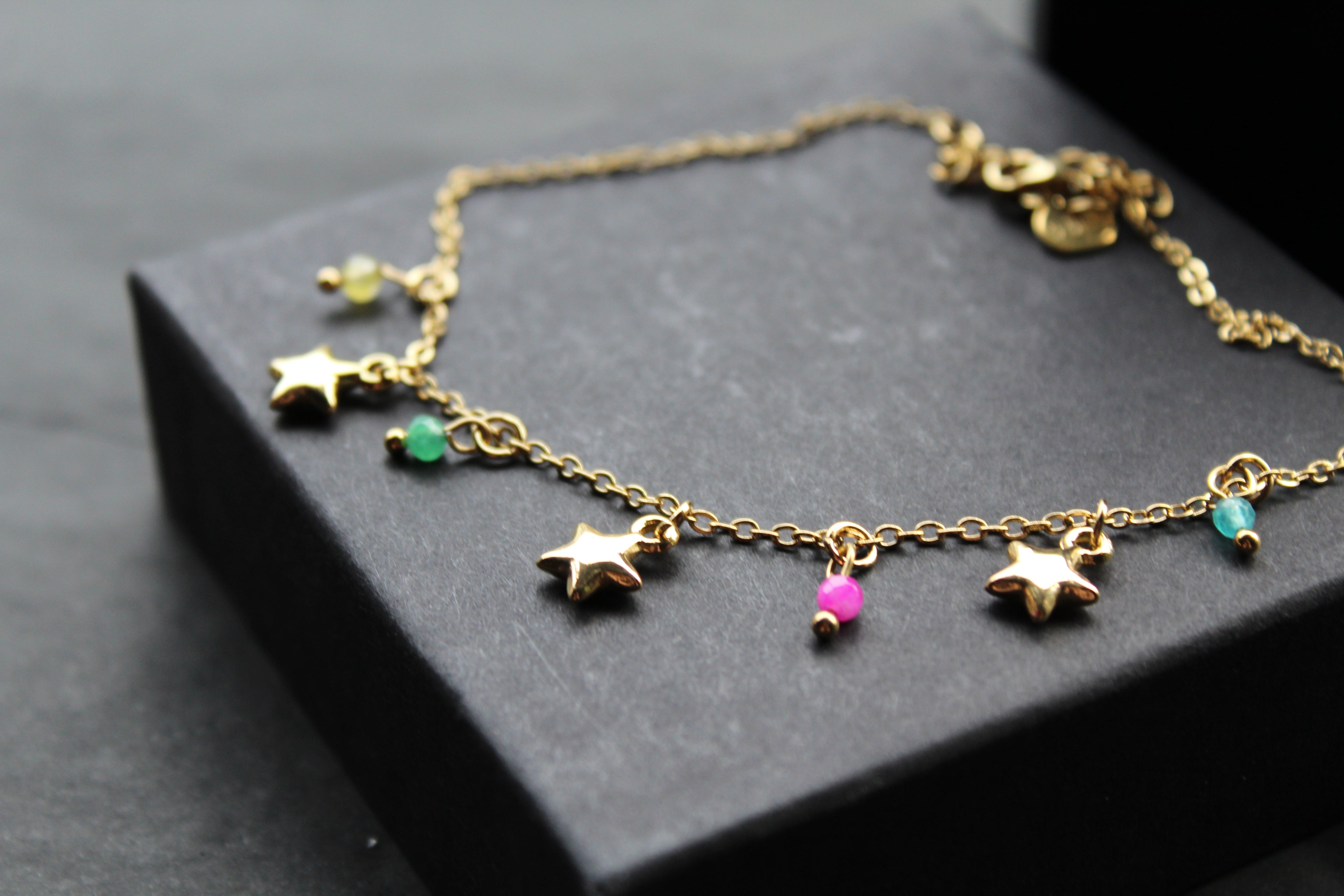 Stainless Steel Multicolored Ankle Chain