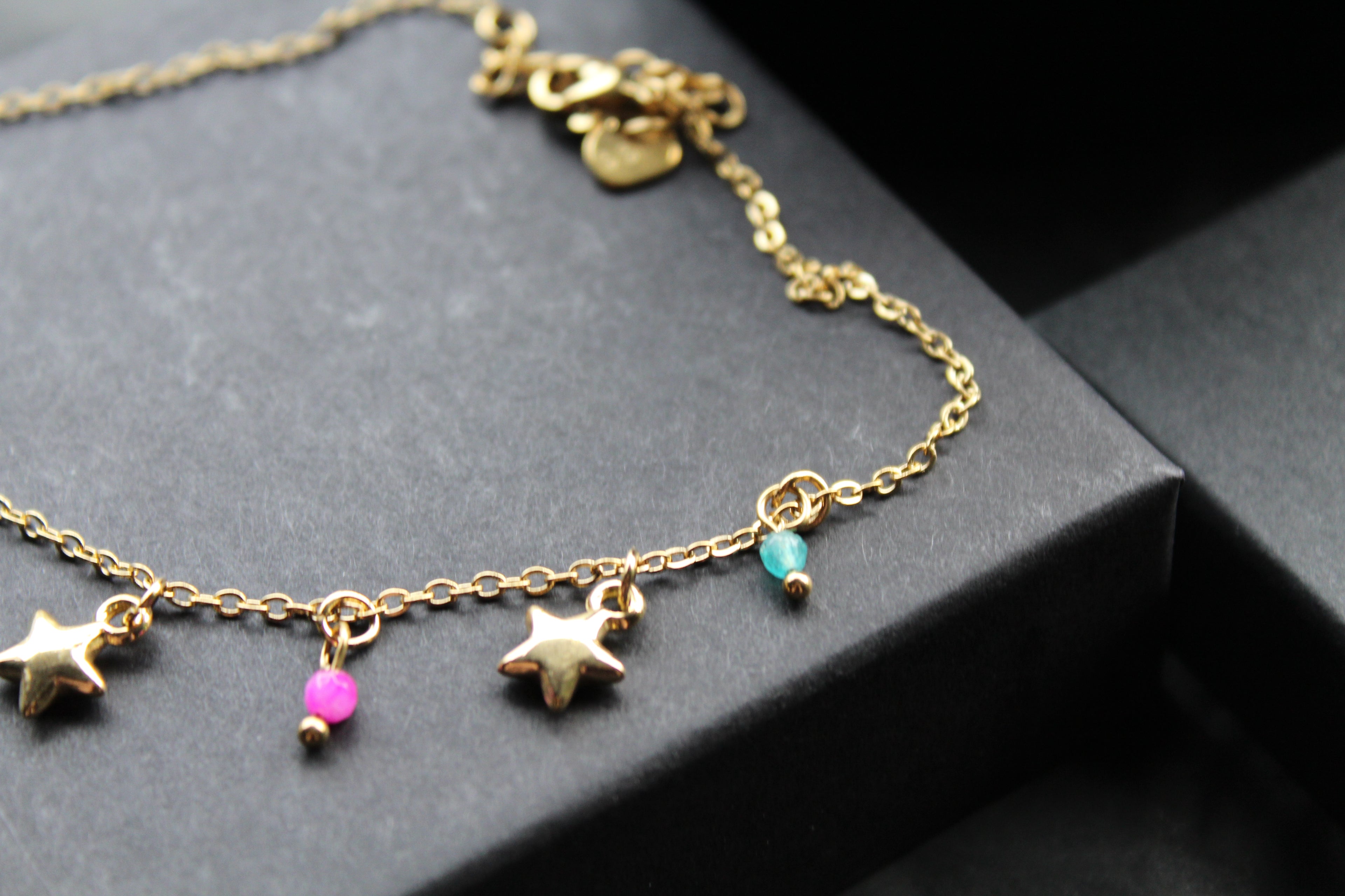 Stainless Steel Multicolored Ankle Chain