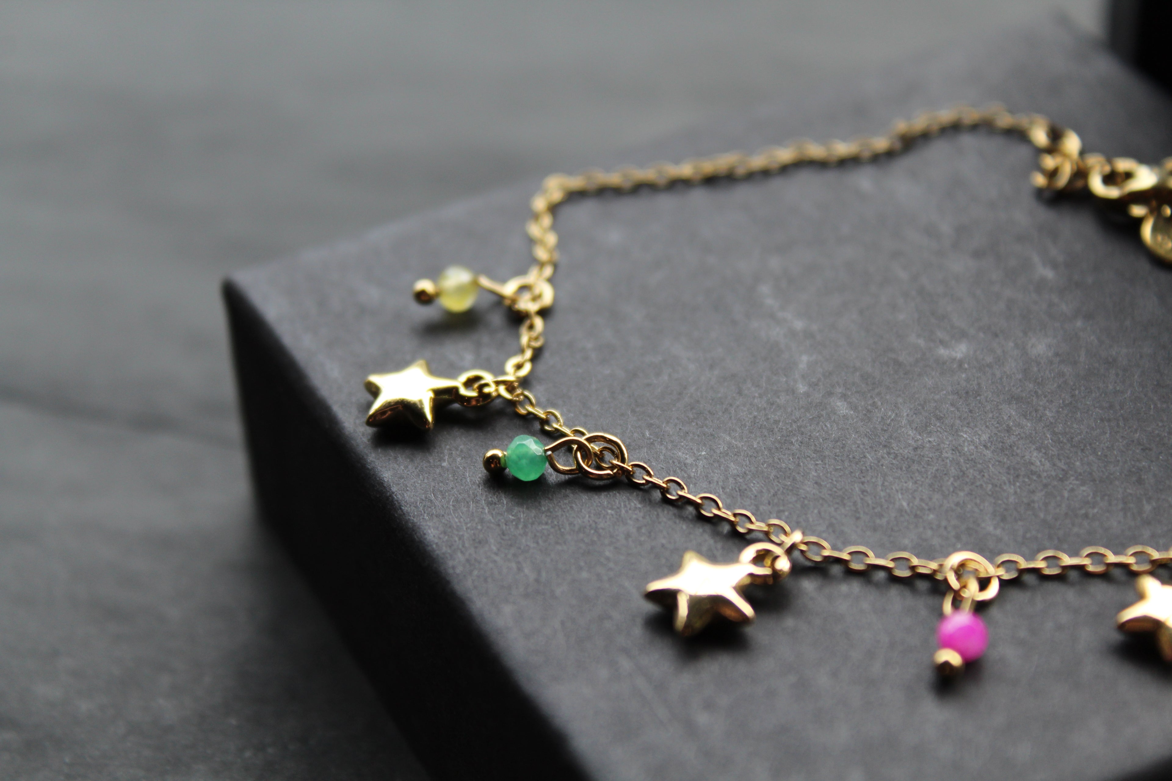 Stainless Steel Multicolored Ankle Chain